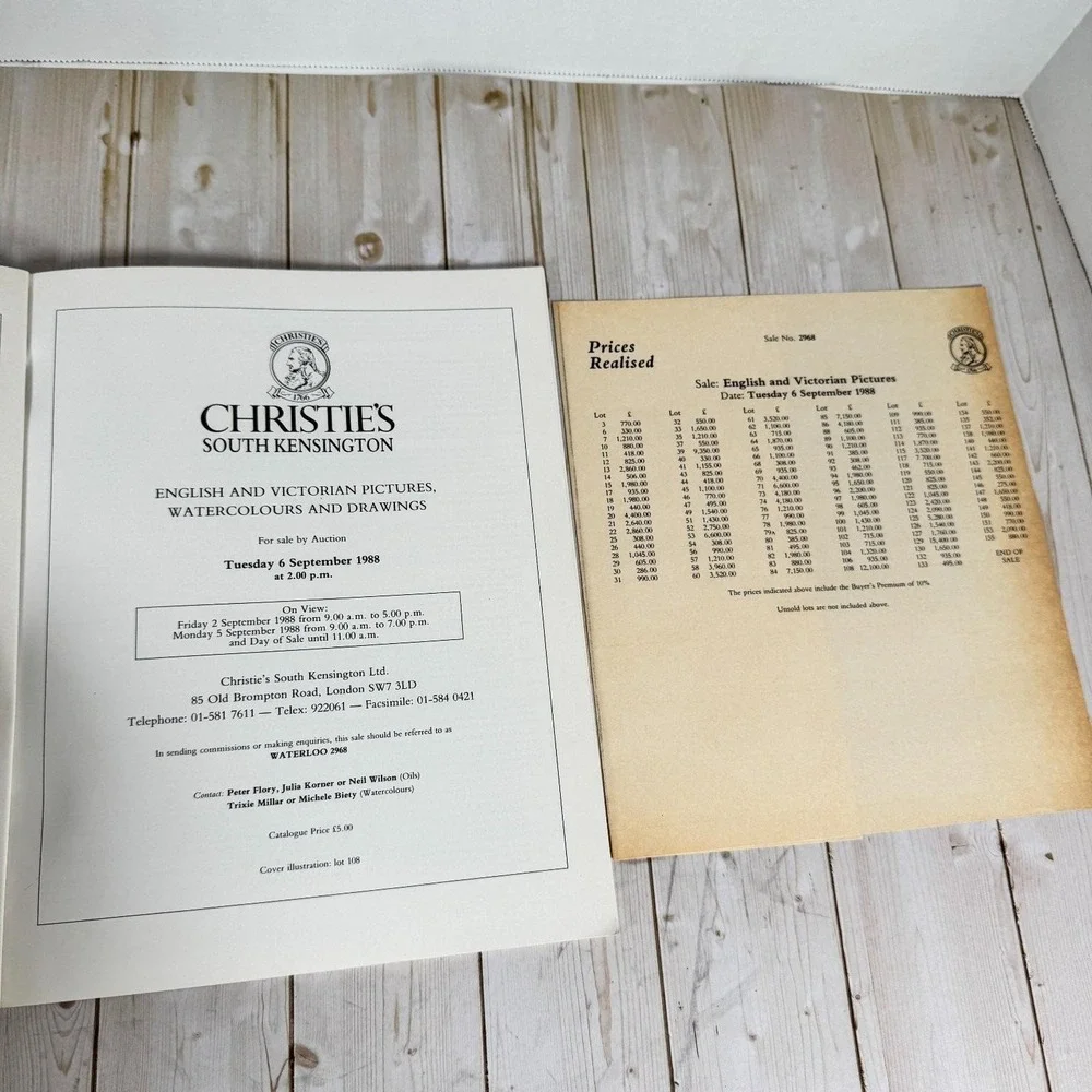 Christie's English Victorian Pictures Watercolours Drawings 1988 Auction Cat